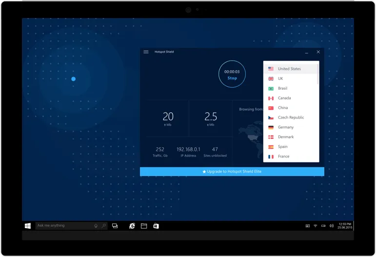 Hotspot Shield – 可靠的免費中國VPN